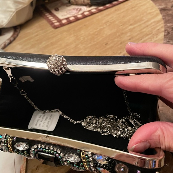 Joan Vass Beautiful Crystal stone encrusted Clutch - Picture 12 of 12